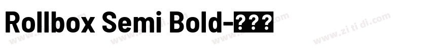 Rollbox Semi Bold字体转换